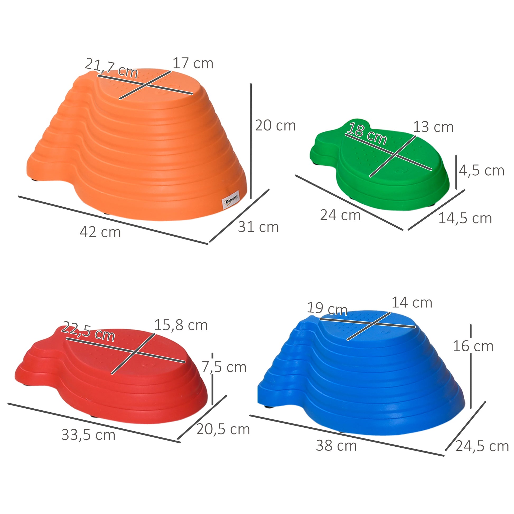 Balance Stones for Kids 11 Pieces Non-Slip Stackable Balance Rocks Stepping Stones to Promote Balance, Coordination, 3-8 Years, for Indoors Outdoors