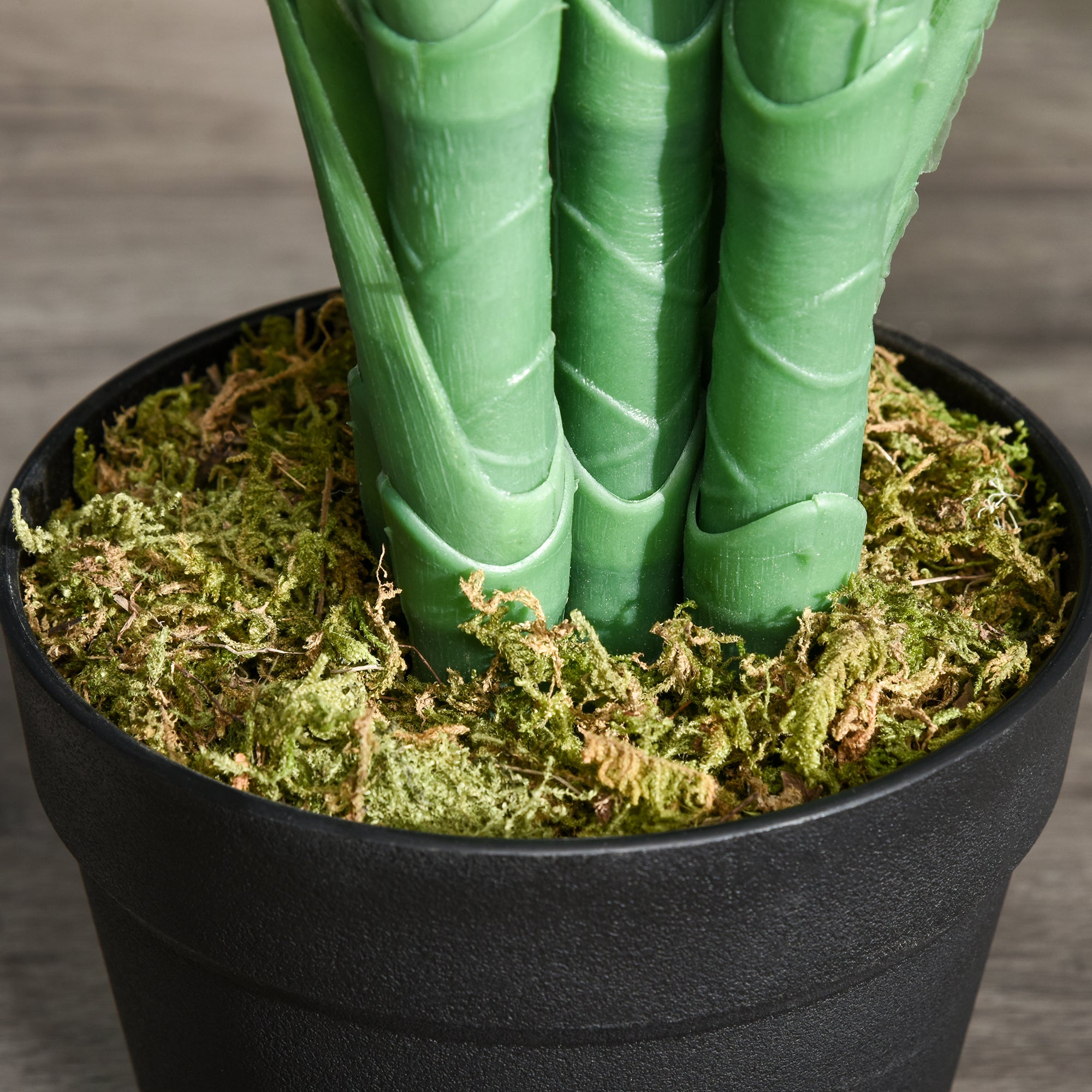 Artificial Palm Tree 125 cm (49 in) – Pre-Potted Faux Palm with 18 Realistic Fronds for Living Room, Balcony, Office