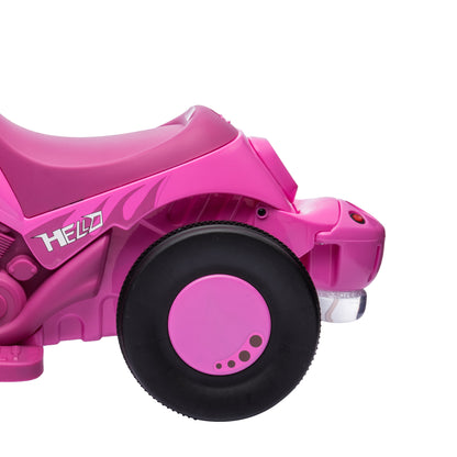 Electric Motorcycle for Kids, 3 Wheels, 6V, 3 km/h, Electric Bubble Car for Kids with Light and Sound Effects, Ages 2-5, Max Load 30 kg, Pink