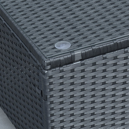 Garden Side Table Coffee Table Patio Table Balcony Table Poly Rattan Black 85 x 50 x 39 cm