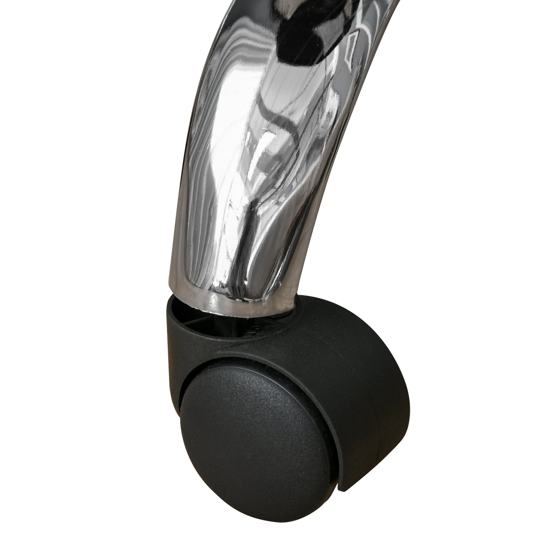Salon Chair with Wheels Swivel Stool Adjustable Height Salon Stool Velvet Touch Foam Chrome Base Black 35 x 35 x 49-61 cm