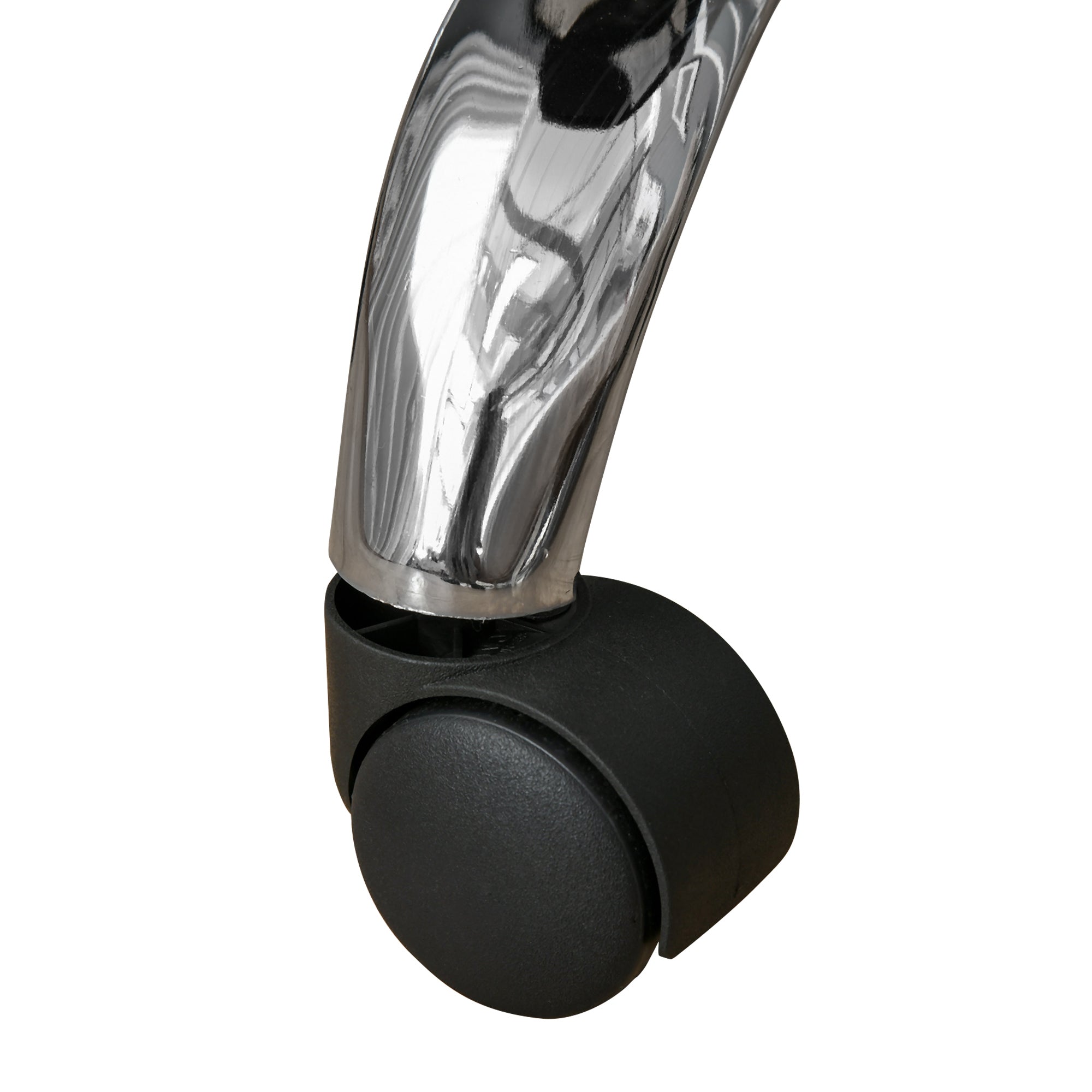 Salon Chair with Wheels Swivel Stool Adjustable Height Salon Stool Velvet Touch Foam Chrome Base Black 35 x 35 x 49-61 cm