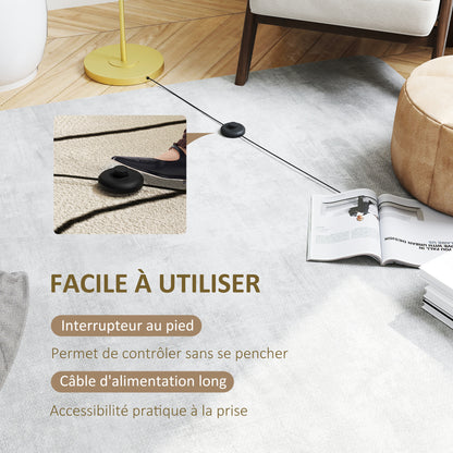 Modern Style Floor Lamp Floor Lamp with Linen Lampshade and Switch for Living Room and Bedroom 163.5 cm Gold and White