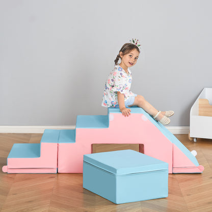 Soft Building Blocks 2-Piece Set Foam Blocks Giant Blocks Building Toy Foam Blocks for 1-3 Years Old Children Artificial Leather EPE