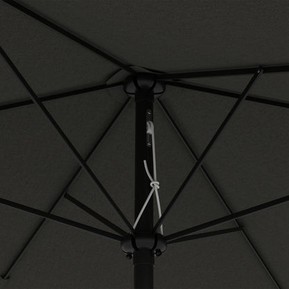 Outdoor Terrace Umbrella 3x2 m Patio Umbrella with Adjustable Angle Aluminum Mast and UV 50+ Protection Umbrella for Garden Patio Dark Gray