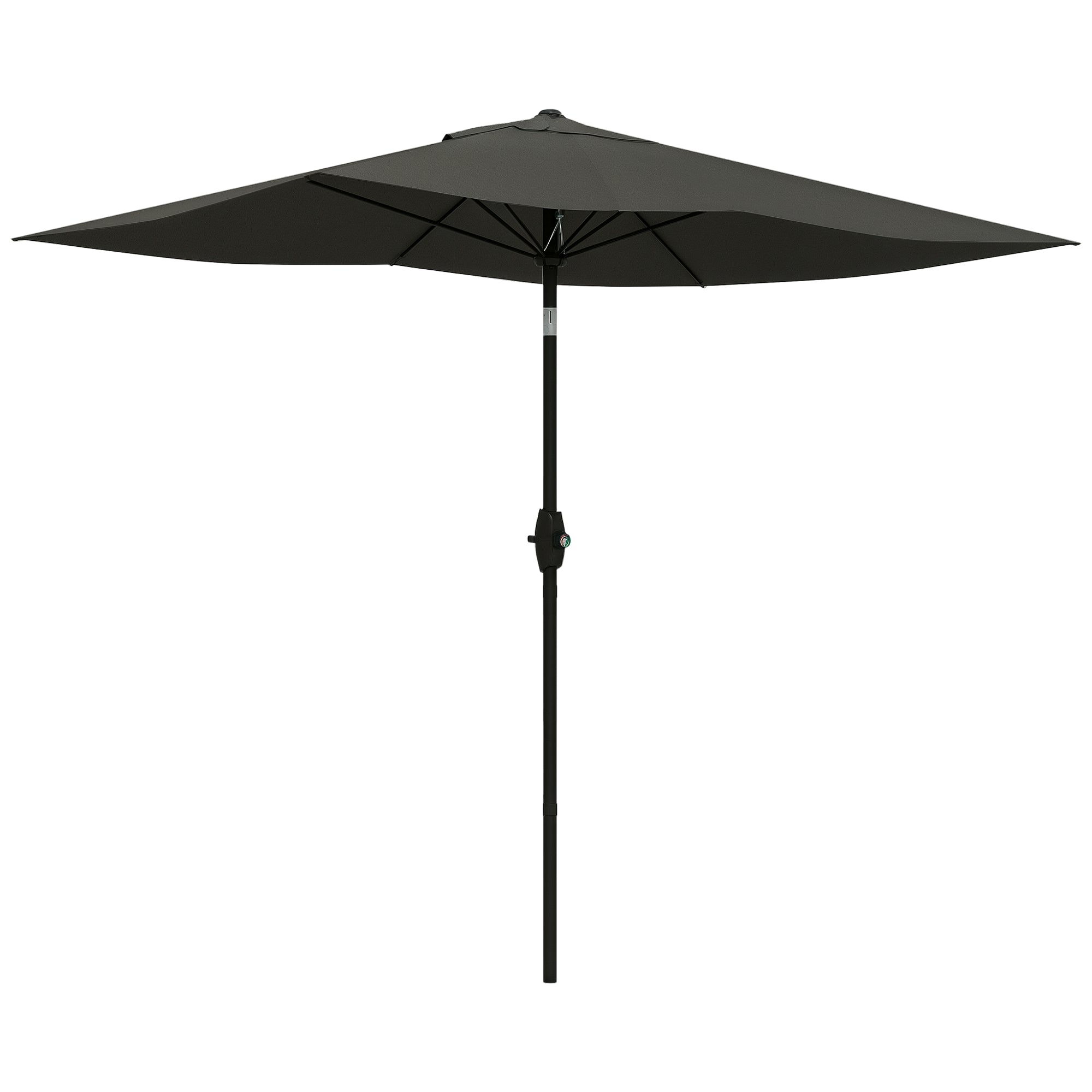 Outdoor Terrace Umbrella 3x2 m Patio Umbrella with Adjustable Angle Aluminum Mast and UV 50+ Protection Umbrella for Garden Patio Dark Gray