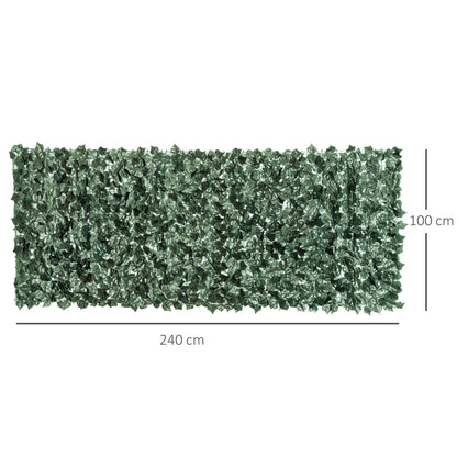 Artificial Hedge Privacy Screen, UV Protected Privacy Screen, Green Balcony Privacy Screen, Fence Privacy Screen with Leaves, Hedge Fence, Wall Artificial 240 x 100 cm for Garden Wedding