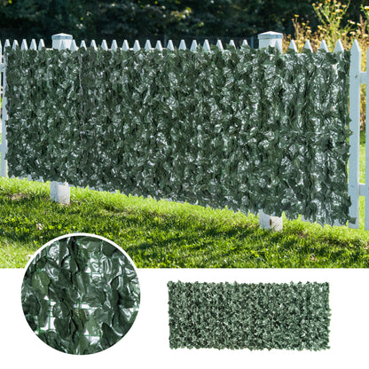 Artificial Hedge Privacy Screen, UV Protected Privacy Screen, Green Balcony Privacy Screen, Fence Privacy Screen with Leaves, Hedge Fence, Wall Artificial 240 x 100 cm for Garden Wedding