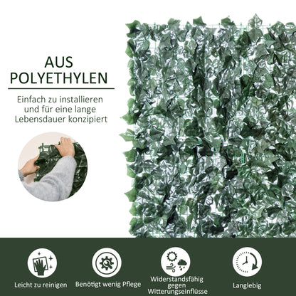 Artificial Hedge Privacy Screen, UV Protected Privacy Screen, Green Balcony Privacy Screen, Fence Privacy Screen with Leaves, Hedge Fence, Wall Artificial 240 x 100 cm for Garden Wedding