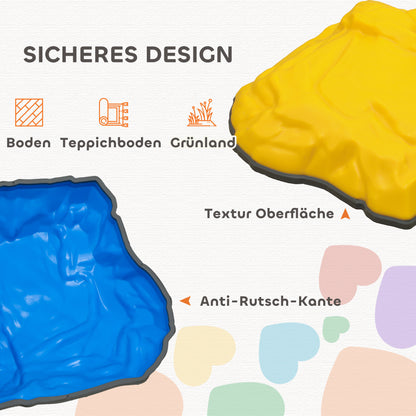 Balance Stones for Kids 9-Piece Set Non-Slip Stackable River Stones, Stackable Stones Up to 80 kg Weight Capacity, Balance Training for 3-8 Year Olds, Indoor and Outdoor Play Colorful