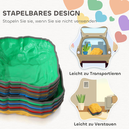 Balance Stones for Kids 9-Piece Set Non-Slip Stackable River Stones, Stackable Stones Up to 80 kg Weight Capacity, Balance Training for 3-8 Year Olds, Indoor and Outdoor Play Colorful