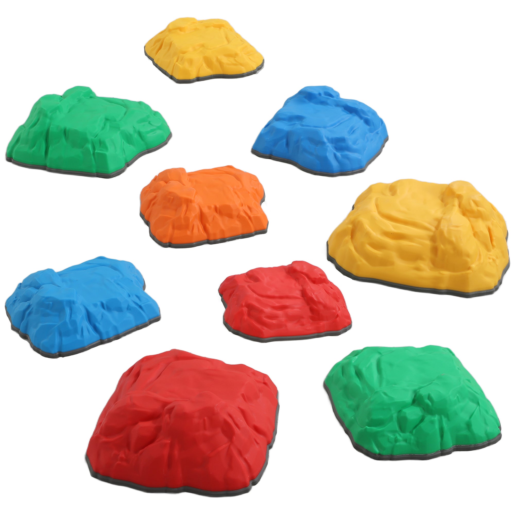 Balance Stones for Kids 9-Piece Set Non-Slip Stackable River Stones, Stackable Stones Up to 80 kg Weight Capacity, Balance Training for 3-8 Year Olds, Indoor and Outdoor Play Colorful