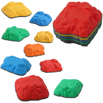Balance Stones for Kids 9-Piece Set Non-Slip Stackable River Stones, Stackable Stones Up to 80 kg Weight Capacity, Balance Training for 3-8 Year Olds, Indoor and Outdoor Play Colorful