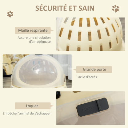 Cat Carrier Bag Cat House Portable Cat Bed Washable Removable Cushion for Cat or Small Dog Easy Cleaning 41 x 41 x 35.2 cm Beige