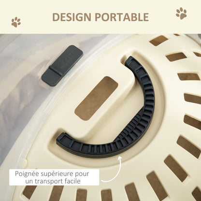 Cat Carrier Bag Cat House Portable Cat Bed Washable Removable Cushion for Cat or Small Dog Easy Cleaning 41 x 41 x 35.2 cm Beige