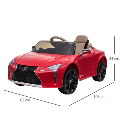 Kids Car Children's Vehicle the officially licensed Ride-On Lexus LC500 for 3-6 Years Electric Car with 2.4G Remote Control MP3/USB Light Music Plastic Metal Red 106 x 43 x 44 cm