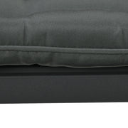 Set of 4 Padded Garden Chair Cushions Outdoor Seat Cushions 4 cm Thick Polyester Fabric 43L x 41W cm Dark Gray