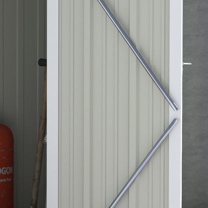 Garden Tool House Garden Shed with Door Outdoor Steel Green 142 x 84 x 189 cm