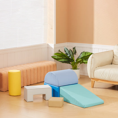 Set of 6 Motor Skills Blocks for Kids Building Blocks Figures Learning Toy for Climbing and Crawling Multicolor