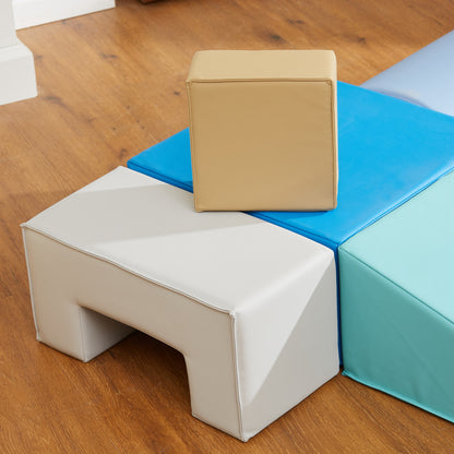 Set of 6 Motor Skills Blocks for Kids Building Blocks Figures Learning Toy for Climbing and Crawling Multicolor