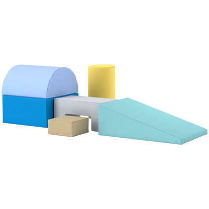 Set of 6 Motor Skills Blocks for Kids Building Blocks Figures Learning Toy for Climbing and Crawling Multicolor