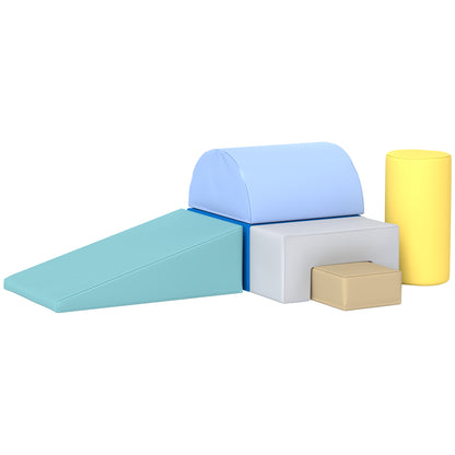 Set of 6 Motor Skills Blocks for Kids Building Blocks Figures Learning Toy for Climbing and Crawling Multicolor