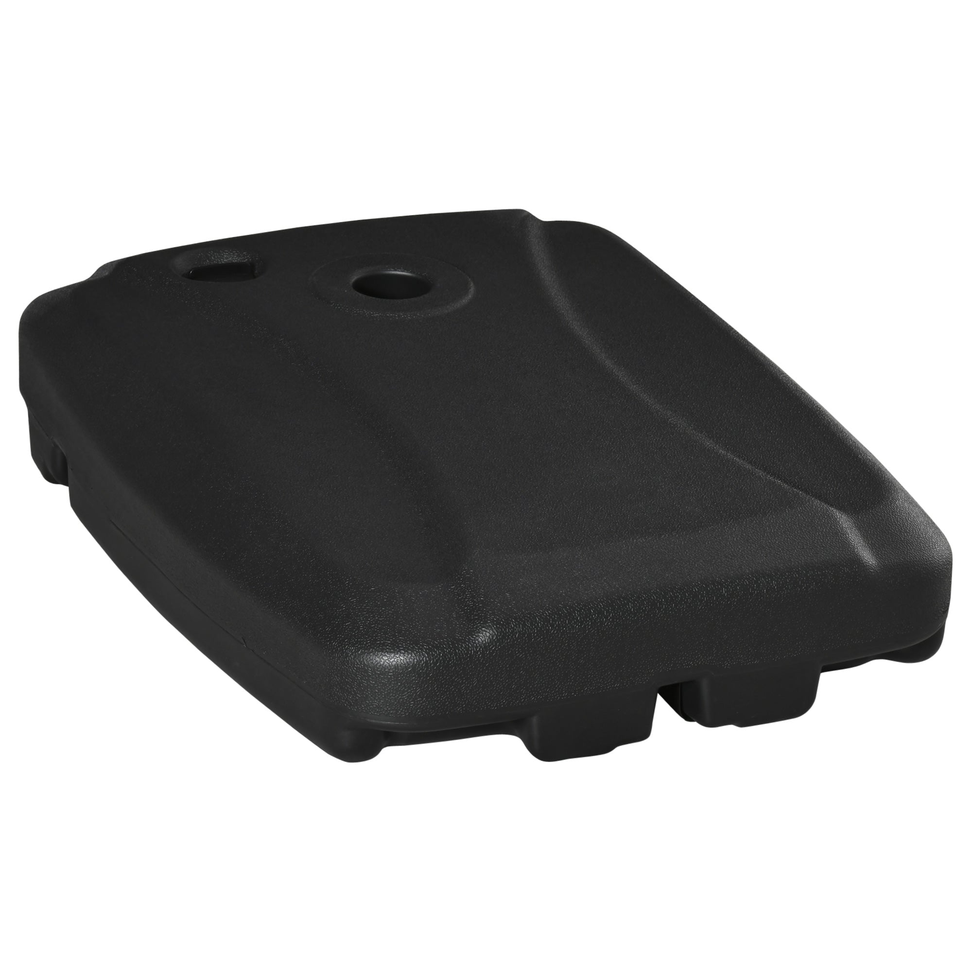 Umbrella Base with 2 Wheels Filled with Water 60 kg Sand 68 kg or Mixed 75 kg Umbrella Stand for Cross Base for Garden Patio Terrace 80x60x17 cm Black