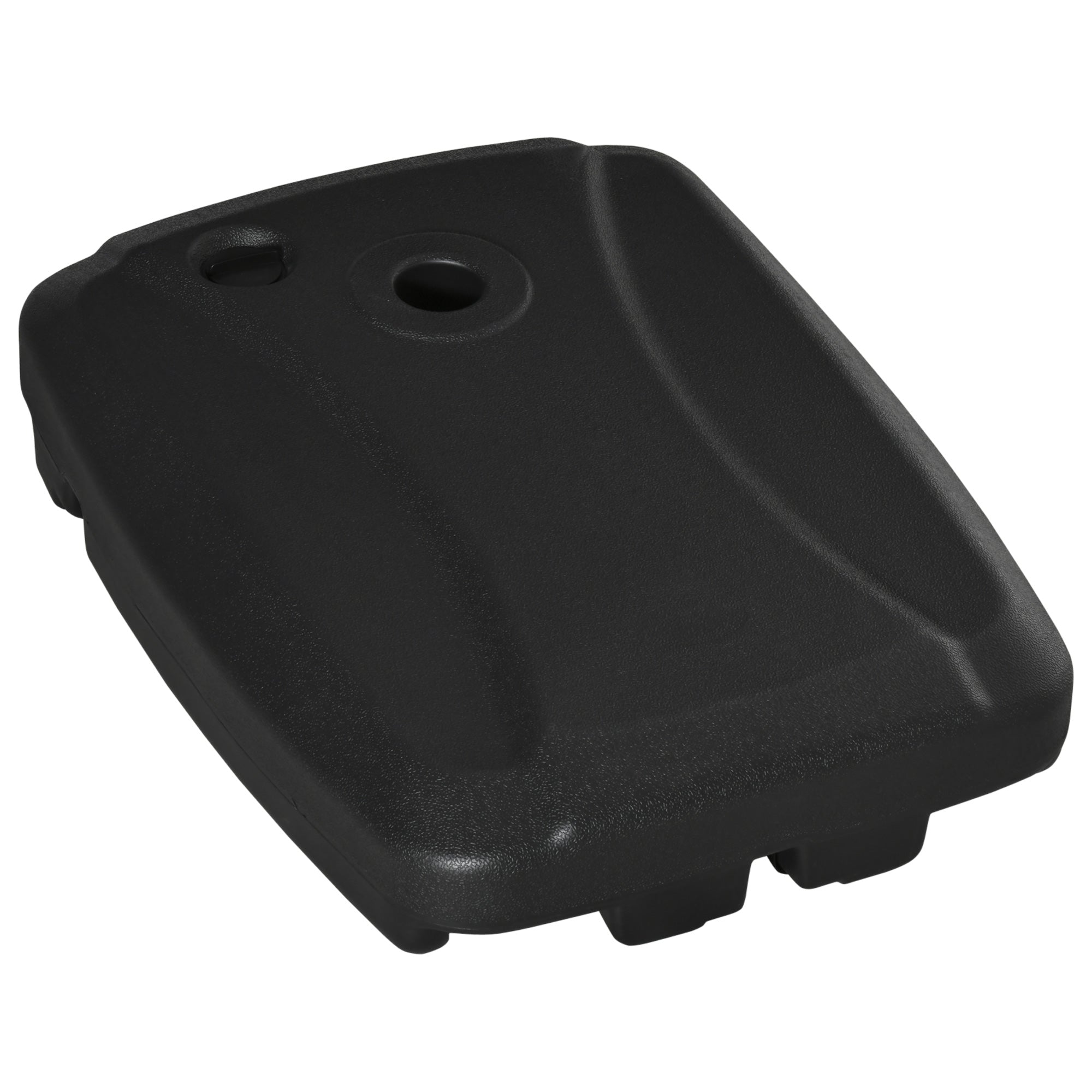 Umbrella Base with 2 Wheels Filled with Water 60 kg Sand 68 kg or Mixed 75 kg Umbrella Stand for Cross Base for Garden Patio Terrace 80x60x17 cm Black