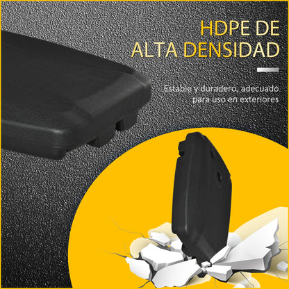 Umbrella Base with 2 Wheels Filled with Water 60 kg Sand 68 kg or Mixed 75 kg Umbrella Stand for Cross Base for Garden Patio Terrace 80x60x17 cm Black