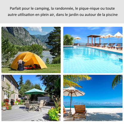 Sun Lounger - Chaise Longue - Contemporary Design - Multi-Position Reclining Backrest - Epoxy Metal Textilene Sky Blue - dim. 170 x 58 x 97 cm