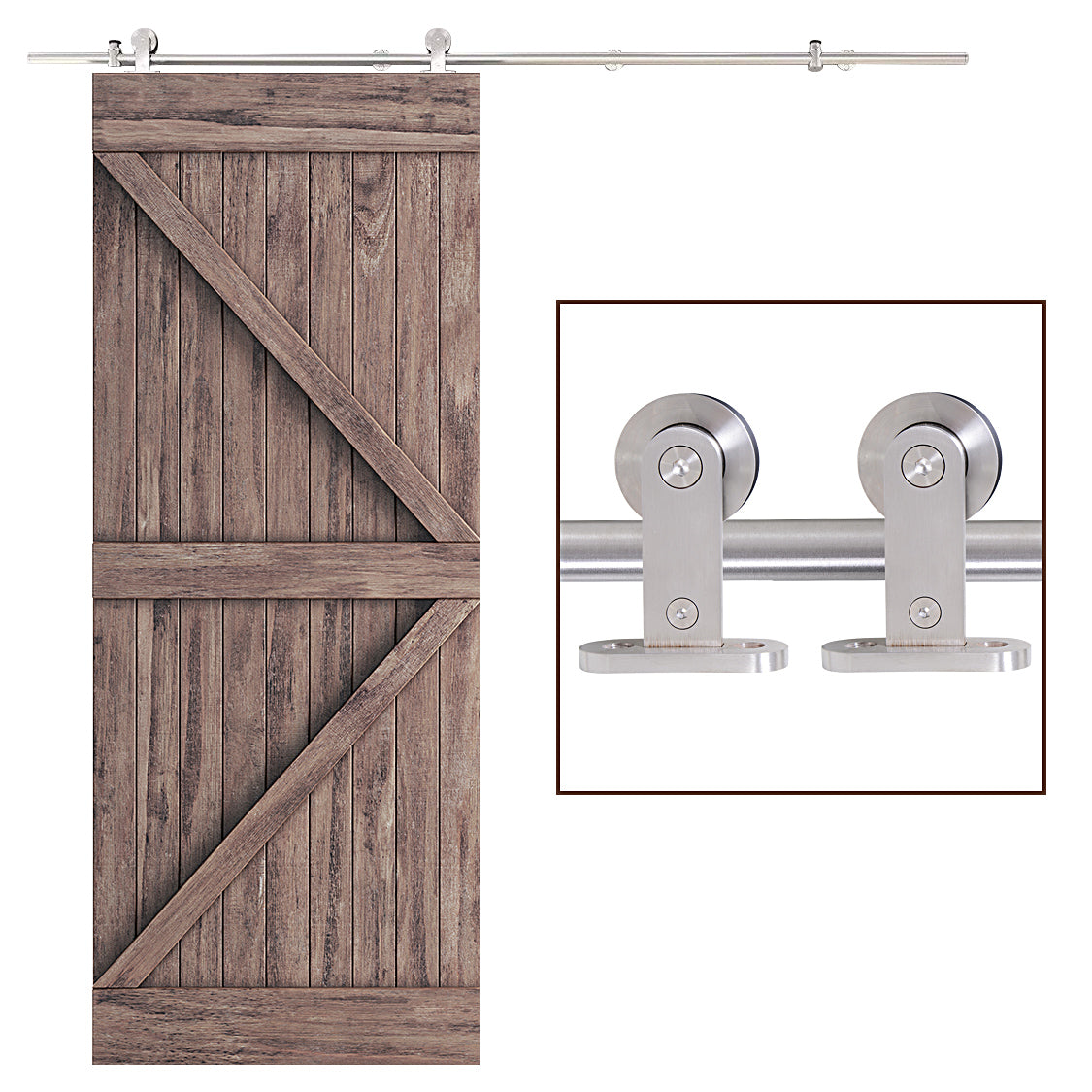 Sliding Door Kit Wooden Sliding Doors Stainless Steel Rail