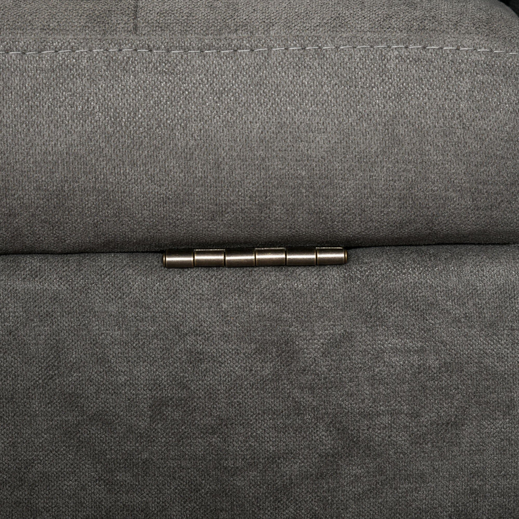 3 Seater Sofa, Couch with Storage Space, Wooden Legs, Padded Sofa with Velvet Look for Living Room, Bedroom, 166.5 x 62 x 82 cm, Gray
