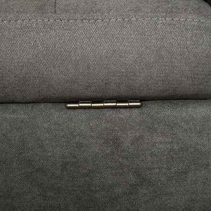 3 Seater Sofa, Couch with Storage Space, Wooden Legs, Padded Sofa with Velvet Look for Living Room, Bedroom, 166.5 x 62 x 82 cm, Gray