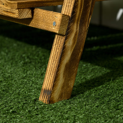 3-Tier Wooden Plant Stand Foldable Plant Shelf for Indoor and Outdoor Use Terrace Garden Balcony 80x37x93 cm Natural