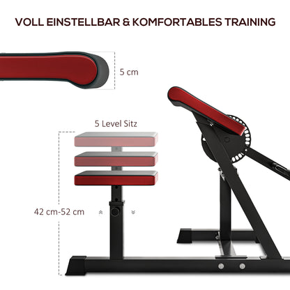 SPORTNOW Biceps / Triceps Curl Machine Curl Bench with 5-Position Adjustable Seat Exercise Equipment Fitness Machine Scott Bench Arm Trainer for Home, Black
