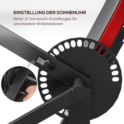 SPORTNOW Biceps / Triceps Curl Machine Curl Bench with 5-Position Adjustable Seat Exercise Equipment Fitness Machine Scott Bench Arm Trainer for Home, Black