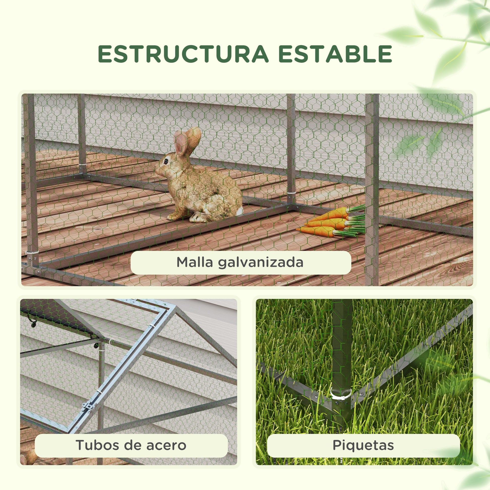 Small Animal Cage Pet Playpen Steel with 1 Top Door and 1 Anti-UV Oxford Fabric Top for Outdoor Garden 198x100x120 cm Silver