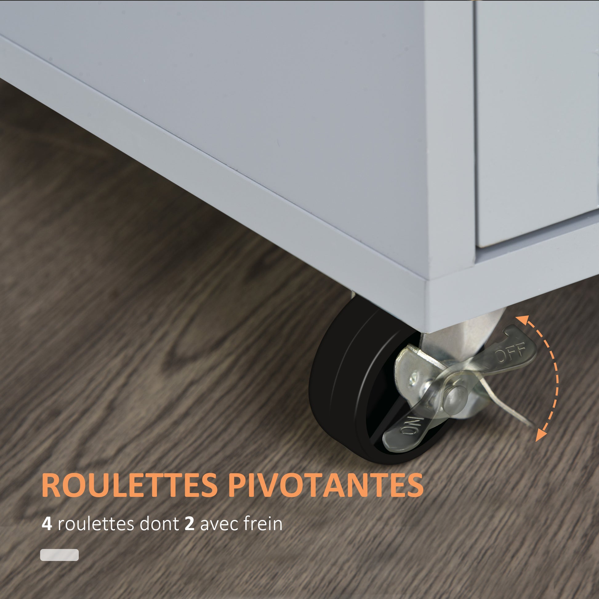 Kitchen Trolley on Wheels Serving Trolley Kitchen Island with Drawer Cupboard and Towel Holder - 83L x 45W x 91.5H cm White