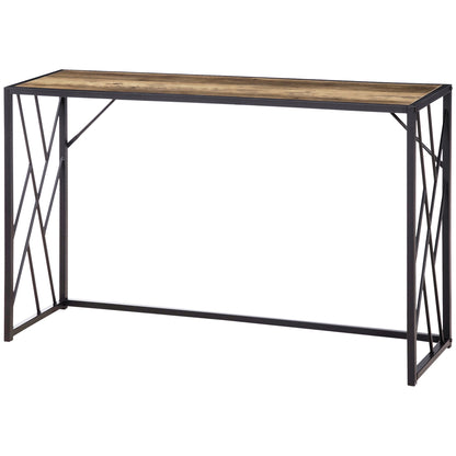 Console Table, Side Table with Steel Legs, 120 x 35 x 75 cm, Industrial Hallway Table, End Table, for Small Space, Entryway, Hallway, Living Room, Bedroom, Brown