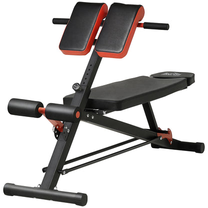 Dumbbell Bench Fitness Bench Incline Bench Multi-function Ab Trainer Adjustable Steel Black 64 x 146 x 73.5-85 cm