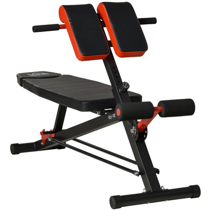 Dumbbell Bench Fitness Bench Incline Bench Multi-function Ab Trainer Adjustable Steel Black 64 x 146 x 73.5-85 cm