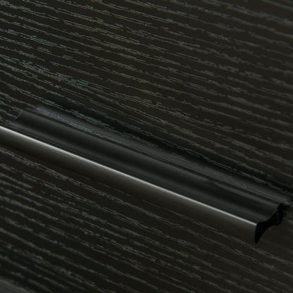 Nightstand Side Table with Drawer and Storage Shelf for Bedroom Living Room Bed Office Modern Style 45x40x60 cm Black