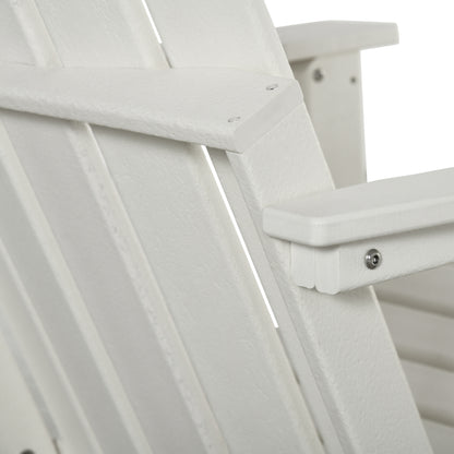 Adirondack Folding Garden Chair Patio Furniture Balcony Chair White 75 x 87 x 93 cm