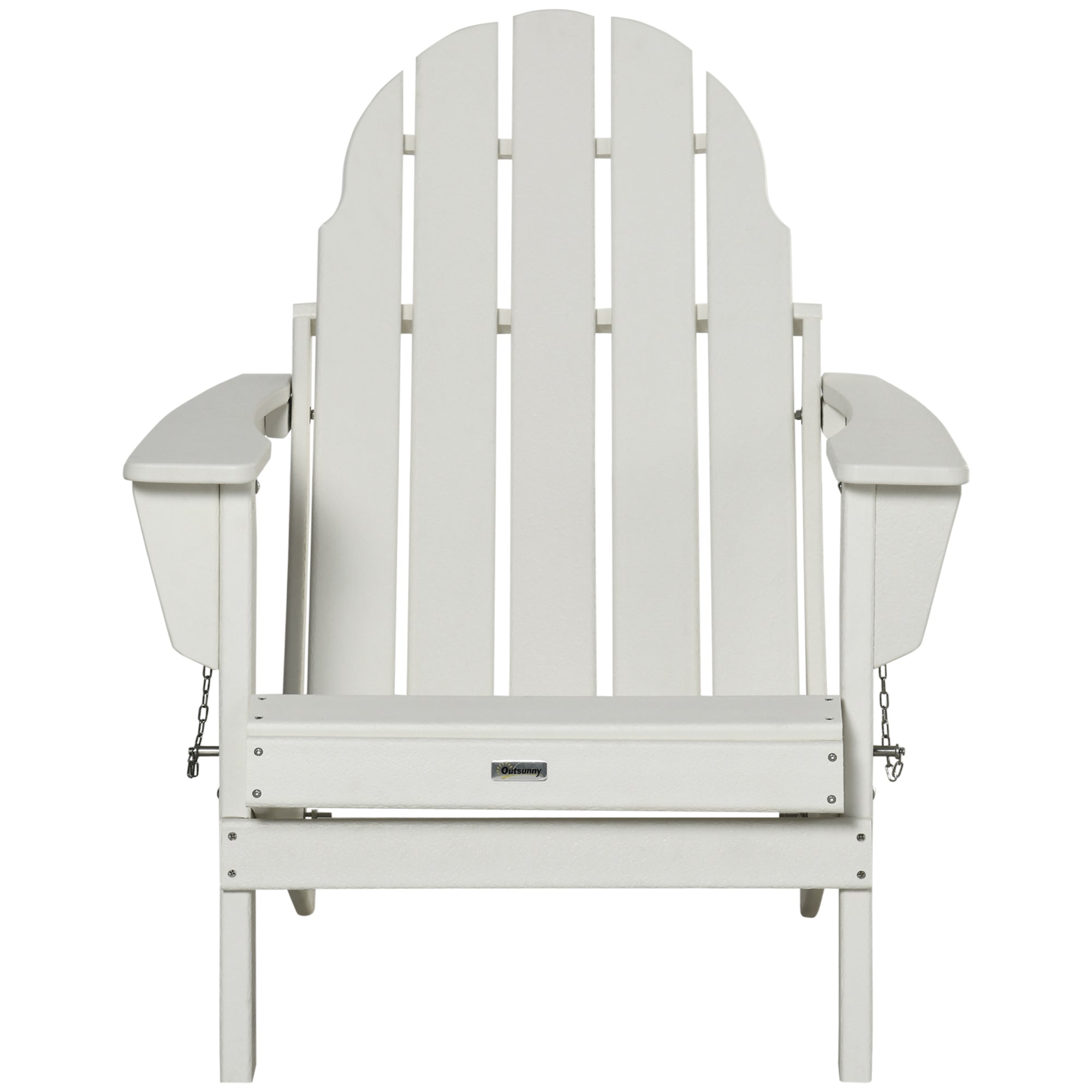Adirondack Folding Garden Chair Patio Furniture Balcony Chair White 75 x 87 x 93 cm