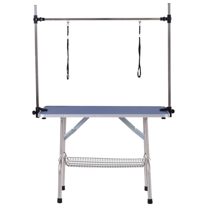 Dog Grooming Table Grooming Table with Lower Shelf Pet Grooming Table Dog Grooming Table Dog Grooming Table Grooming Table for Dogs Cats up to 100kg Blue