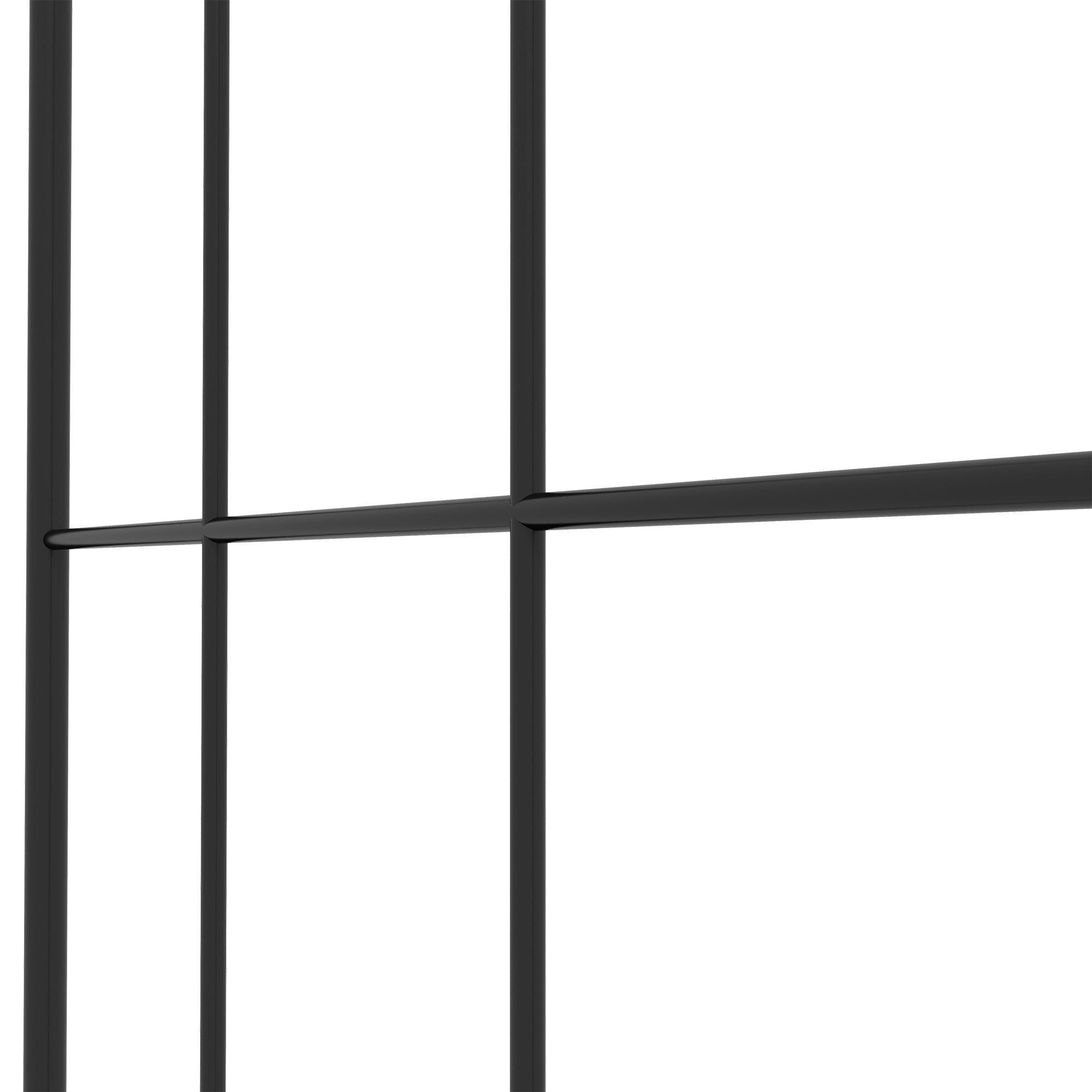 Set of 2 Garden Trellises for Climbing Plants - Metal, 51 x 120 cm, Black