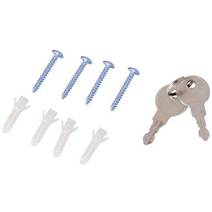 Medicine Cabinet Medical Cabinet Medication Cabinet with 3 Levels First Aid Cabinet with Lock Apothecary Cabinet with Frosted Glass Door Steel Red 27cm x 57cm x 12cm