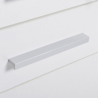 Office Cabinet Storage Cabinet on Wheels 3 Drawers 1 Lockable 1 File sorter in white wood