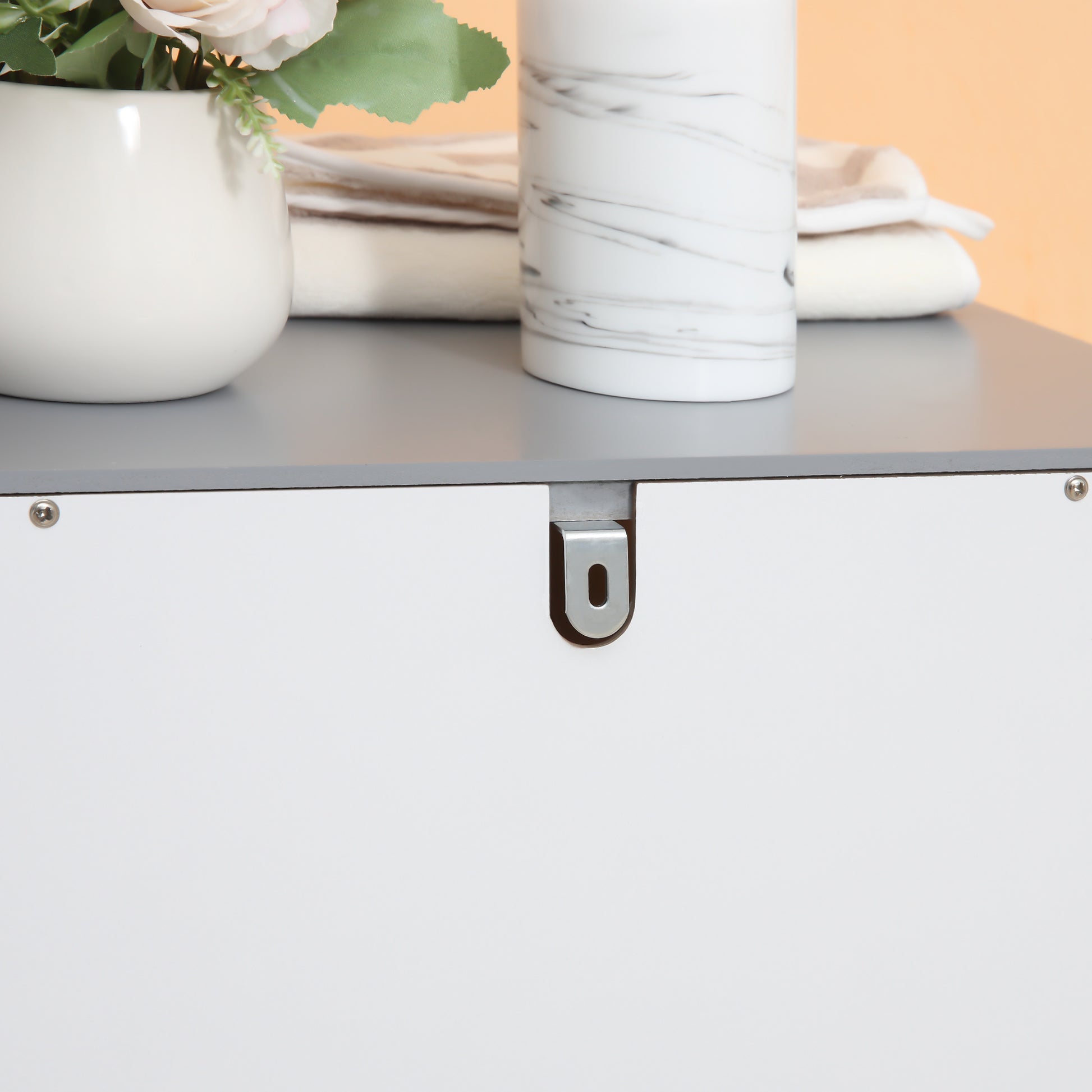 Freestanding Bathroom Cabinet Storage Cabinet Vanity Cabinet with 3 Drawers and 1 Open Compartment - 40 x 33 x 80 cm - White