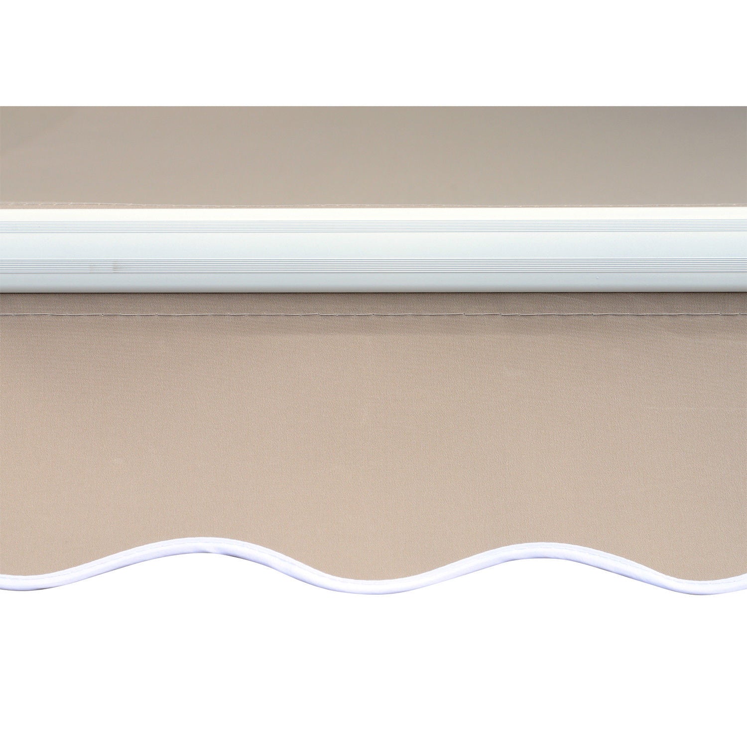 Articulated Arm Awning Adjustable Clamp Awning Terrace Awning 4.5 x 3m Sun Protection with Crank, Balcony Awning, Beige